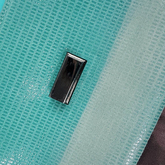 Danier Genuine Leather clutch Handbag ocean Blue (faded) - Picture 4 of 6